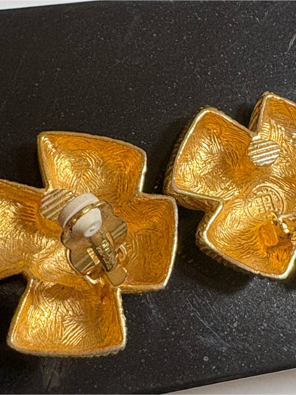 Givenchy Gold Tone Twisted Knot Clip-On Earrings - Picture 3 of 9